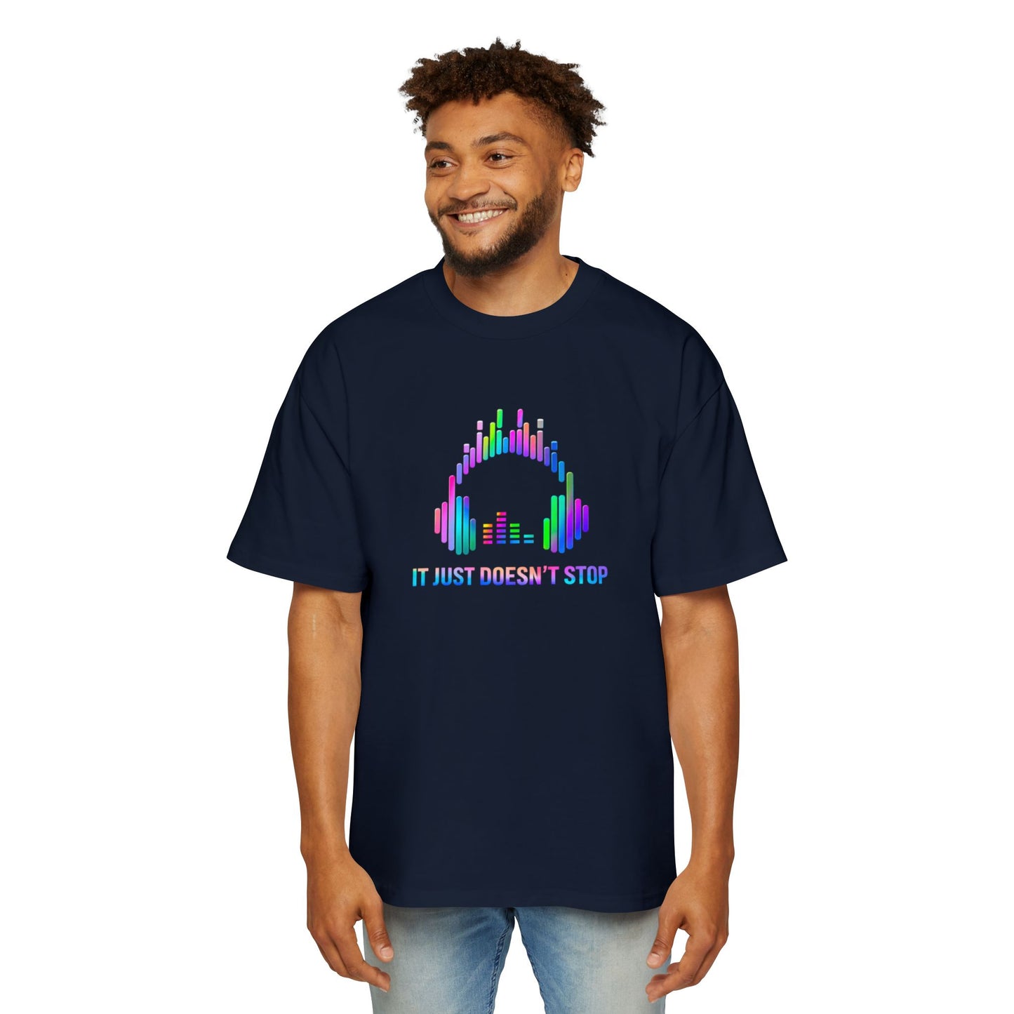 Men's Oversized Tee - Neon Spectrum