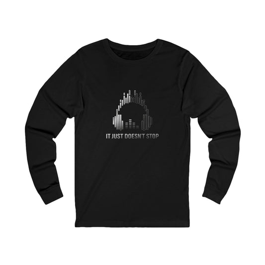 Unisex Jersey Long Sleeve Tee - Silver Steel