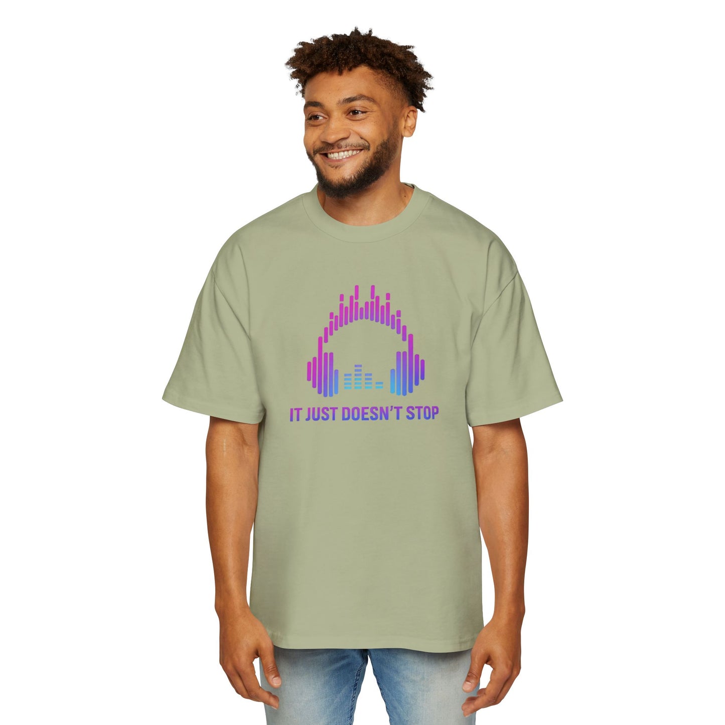 Men's Oversized Tee - Electric Violet