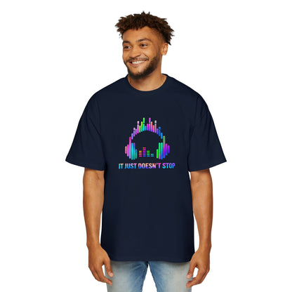 Men's Oversized Tee - Neon Spectrum