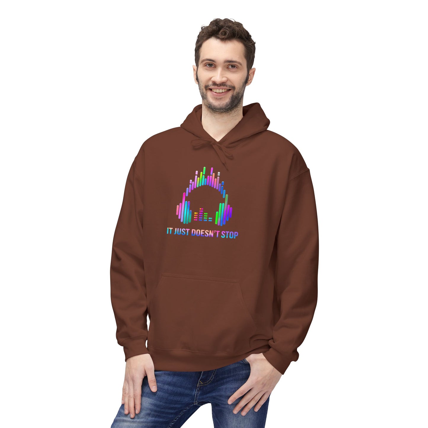 Unisex Midweight Softstyle Fleece Hoodie - Neon Spectrum