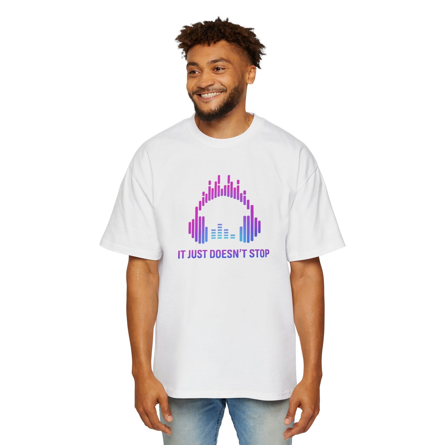 Men's Oversized Tee - Electric Violet