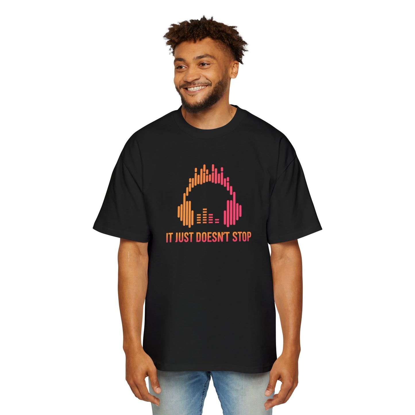 Men's Oversized Tee - Sunset Heat