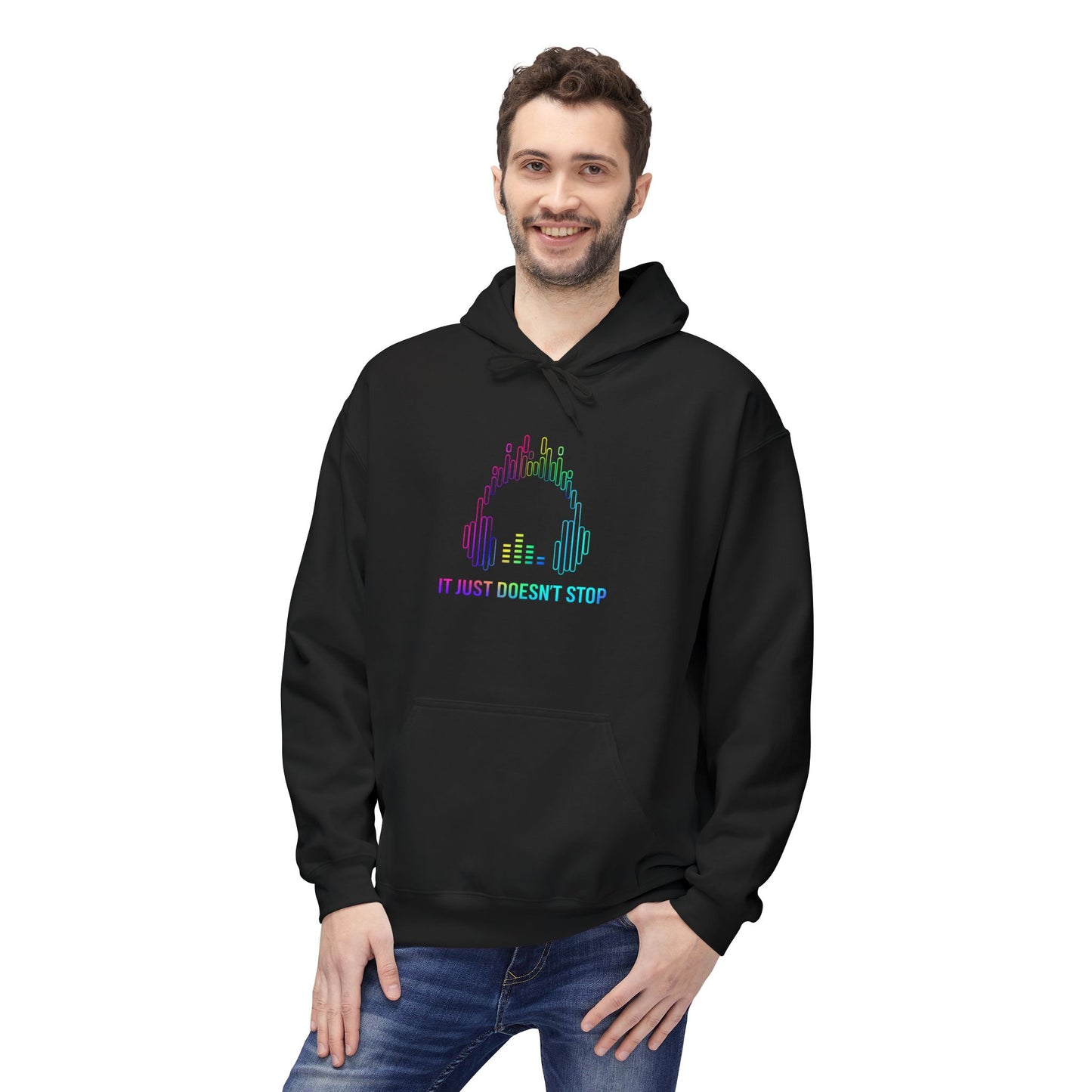 Unisex Midweight Softstyle Fleece Hoodie - Prism Pulse Pixel