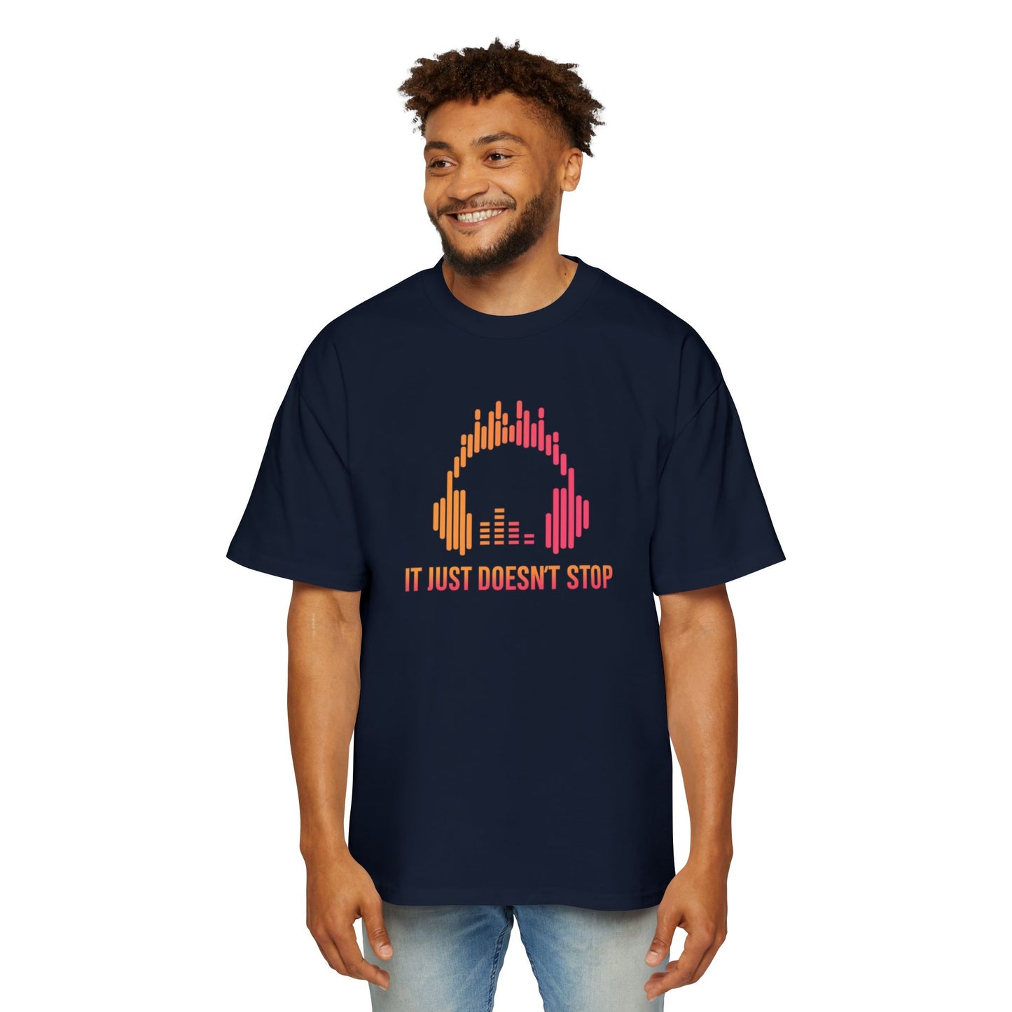 Men's Oversized Tee - Sunset Heat