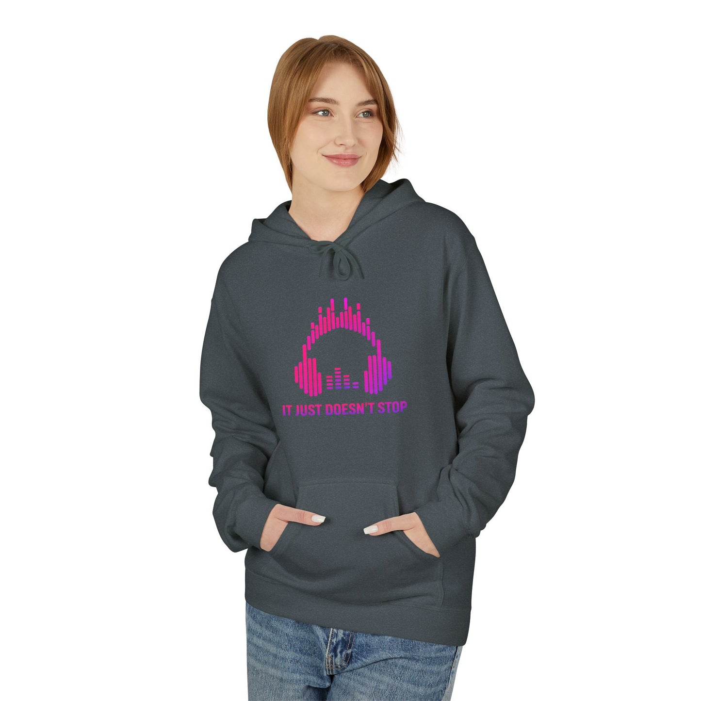 Unisex Midweight Softstyle Fleece Hoodie - Pink Energy