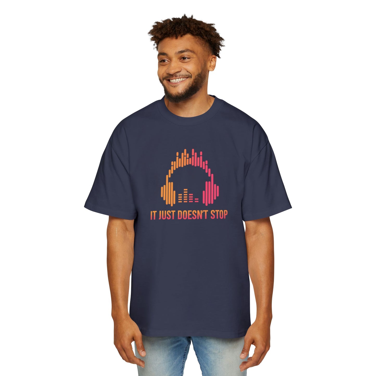 Men's Oversized Tee - Sunset Heat