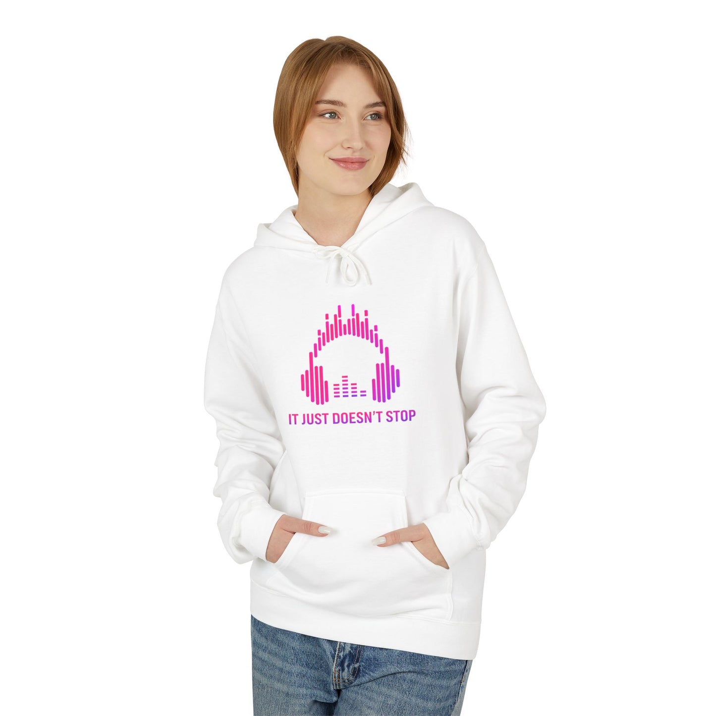 Unisex Midweight Softstyle Fleece Hoodie - Pink Energy