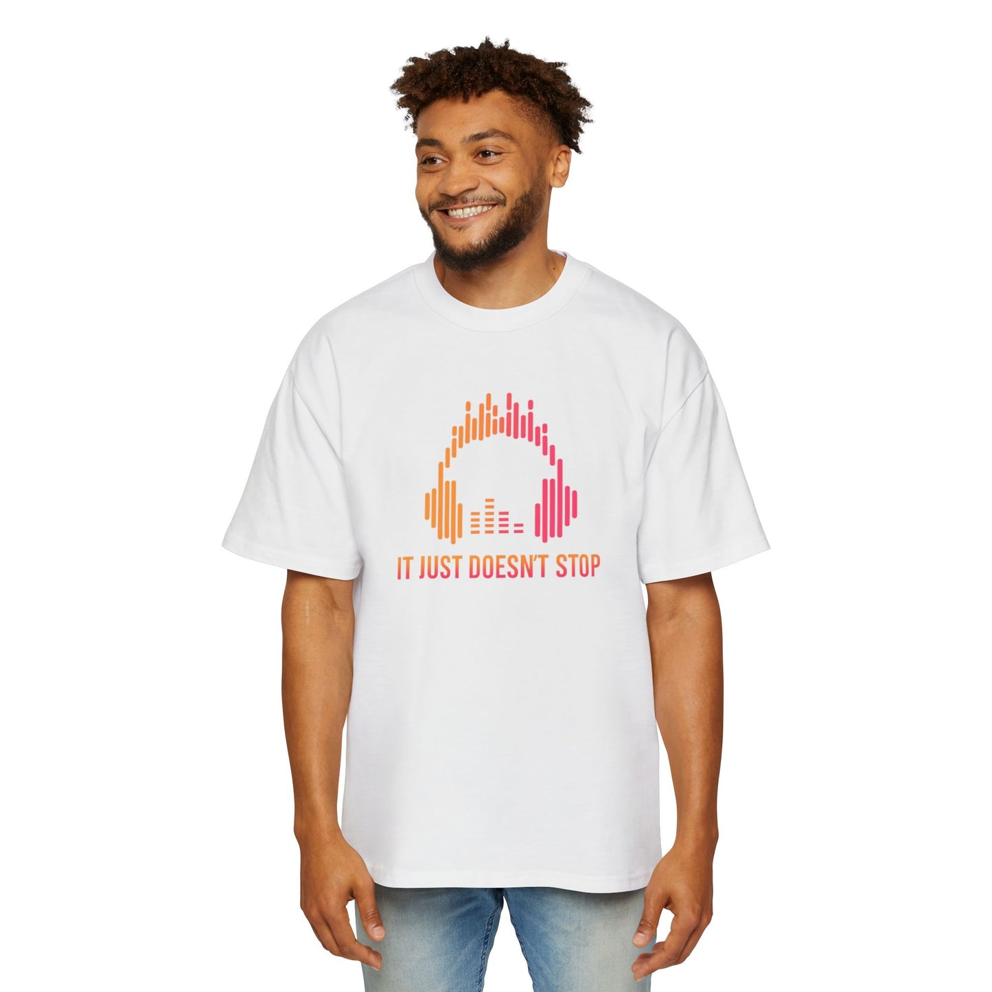 Men's Oversized Tee - Sunset Heat