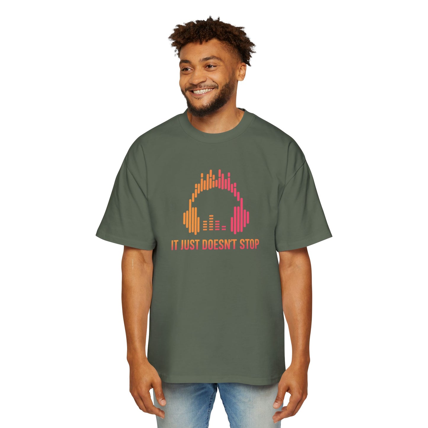 Men's Oversized Tee - Sunset Heat
