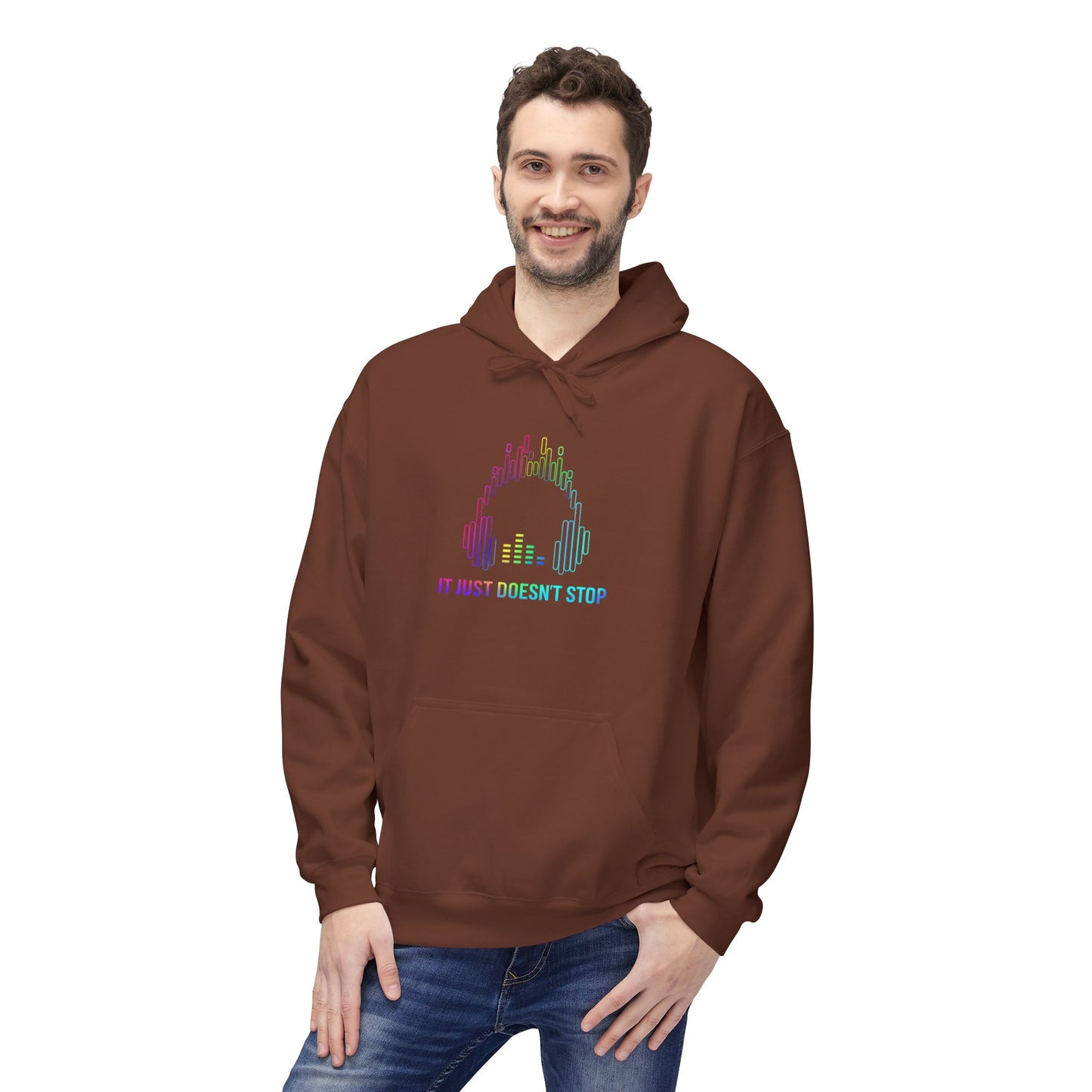 Unisex Midweight Softstyle Fleece Hoodie - Prism Pulse Pixel