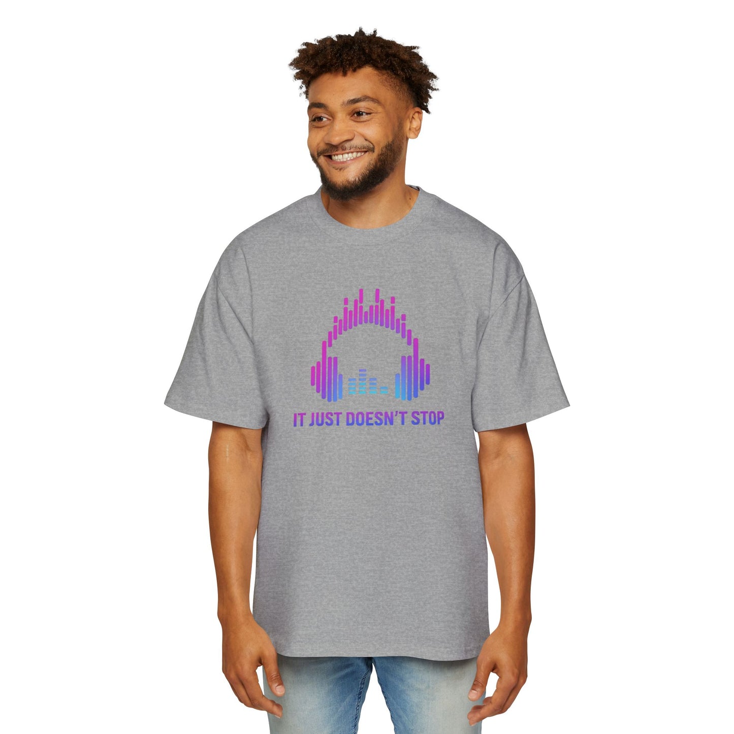 Men's Oversized Tee - Electric Violet