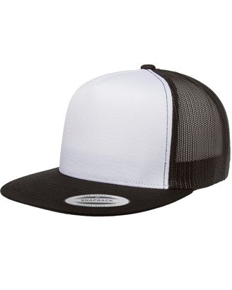 Yupoong 6006 Trucker Hat - Black/White