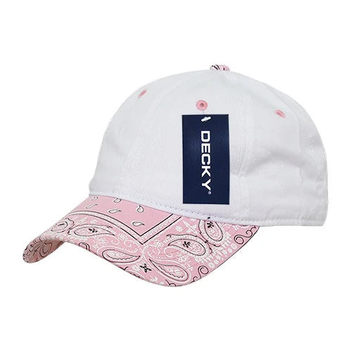 Decky 256 Paisley Dad Hat - White/Pink
