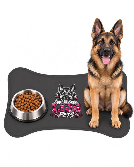 IJDS Pets - Bark to the Beat | Pink Camo Feeding Mat
