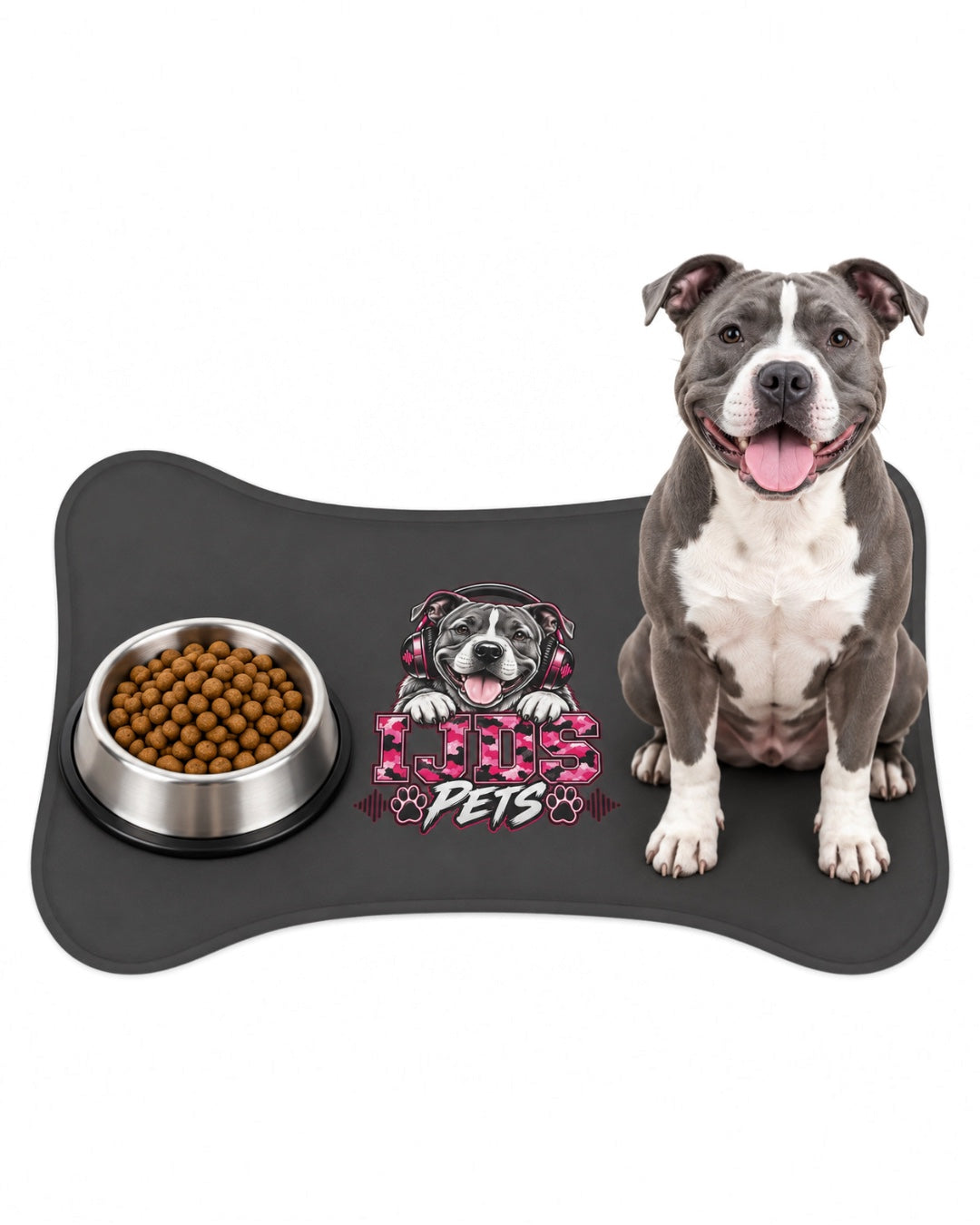IJDS Pets - Beats & Treats | Pink Camo Feeding Mat