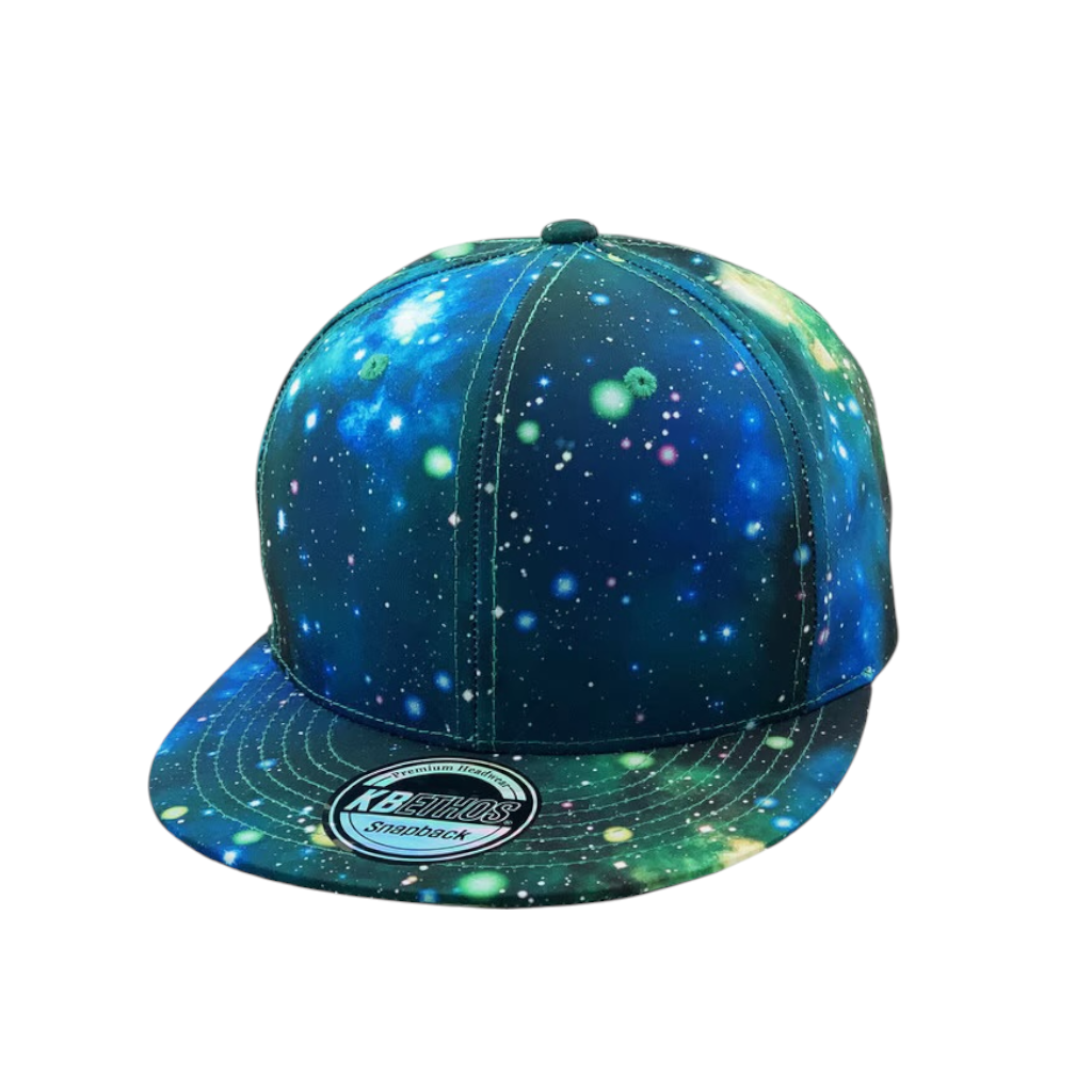 Kbethos Galaxy Snapback - Black/Kelly Green