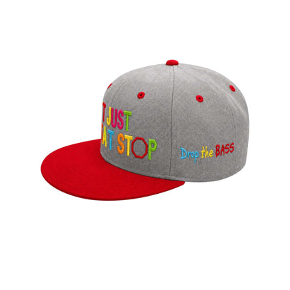 Drop the Bass | Grey & Red Full Logo