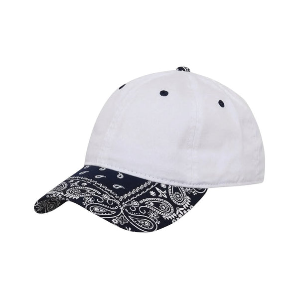 256 White/Navy Paisley