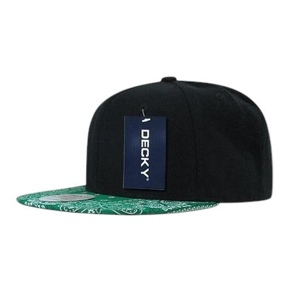 Decky Paisley 1093 Snapback - Black/Kelly Green