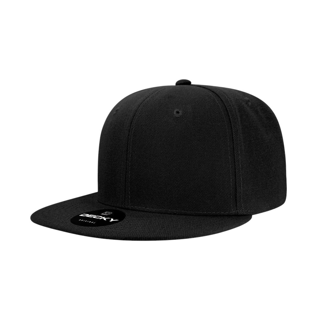 Decky 3500 Flat Bill Snapback - Black