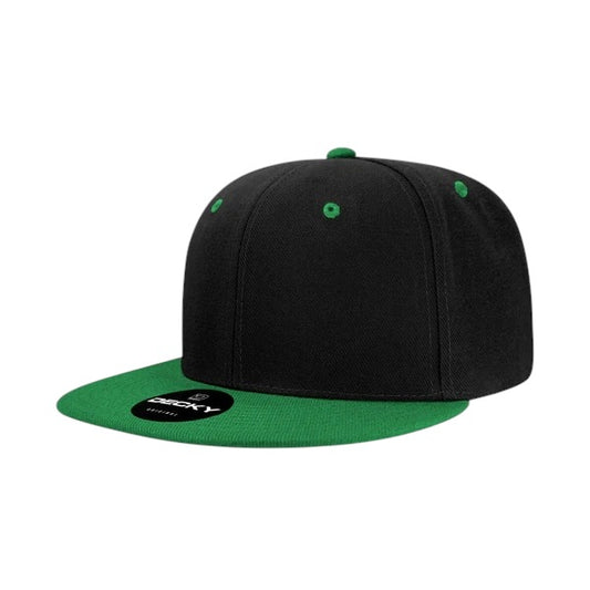 Decky 3500 Flat Bill Snapback - Green/Black