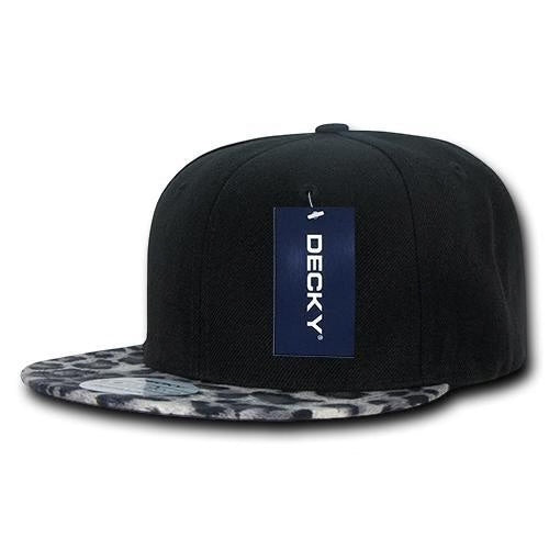 Decky 987 Animal Pattern Snapback - Black/Leopard