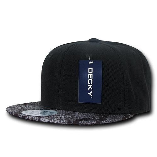 Decky 987 Animal Pattern Snapback - Black/Snake